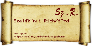 Szelényi Richárd névjegykártya
