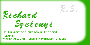 richard szelenyi business card