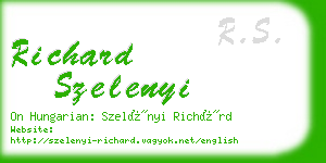 richard szelenyi business card
